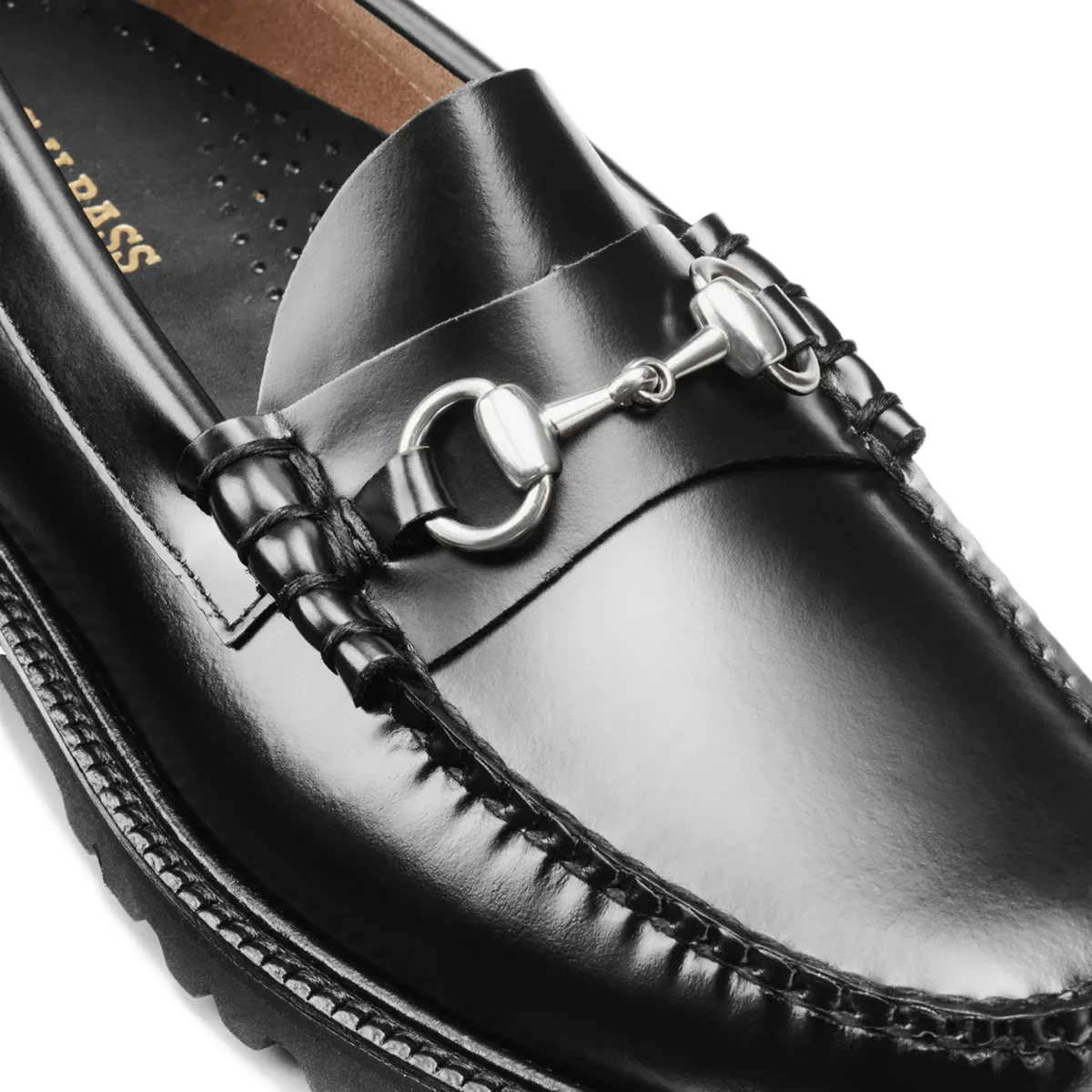 G.H. Bass Men's Lincoln Bit Lug WeeJun Black Leather