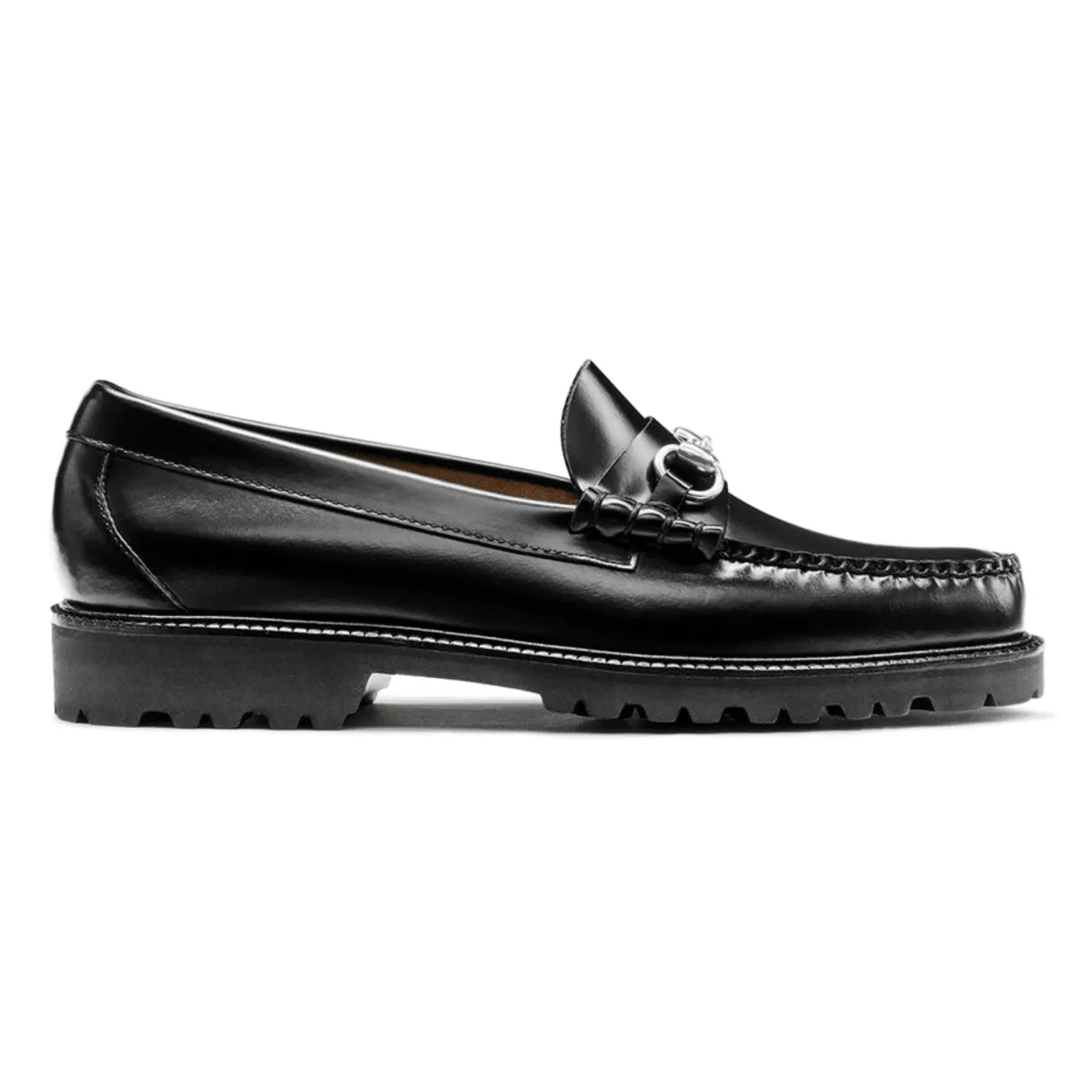G.H. Bass Men's Lincoln Bit Lug WeeJun Black Leather