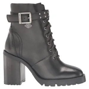 Harley Davidson Adina Full Grain Leather Block Heel Women's Riding Boots