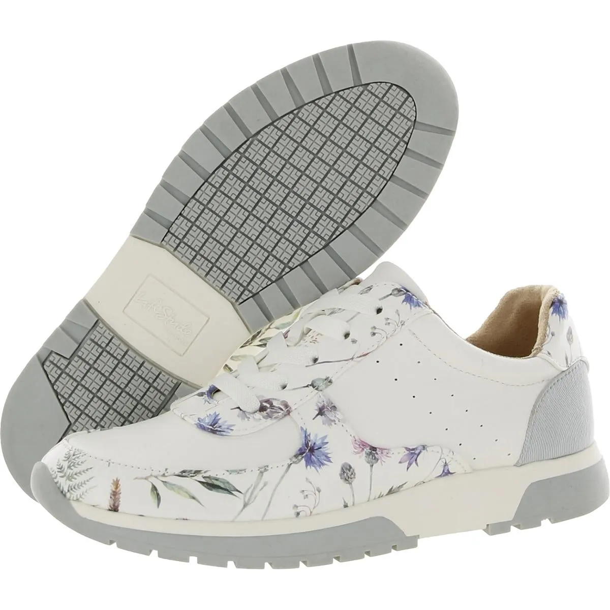Horizon Womens Faux Leather Slip-On Athletic and Training Shoes