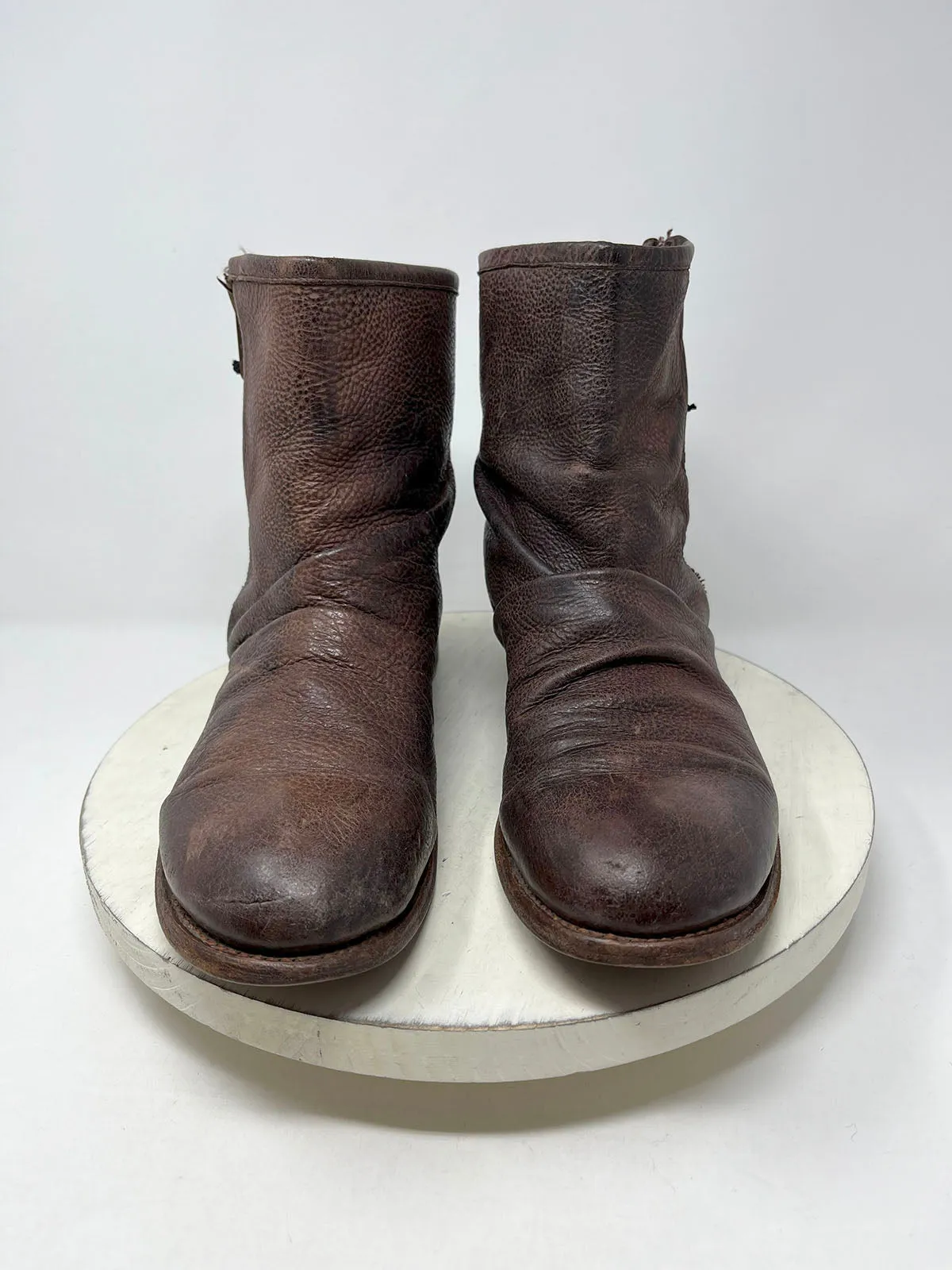 John Fluevog Size W10/M8 Brown Distressed Boots