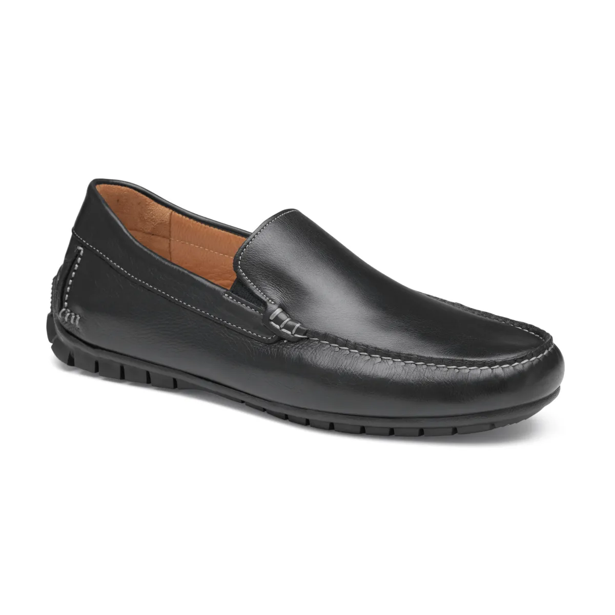 Johnston & Murphy Men's Cort Moc Venetian Black Full Grain Leather