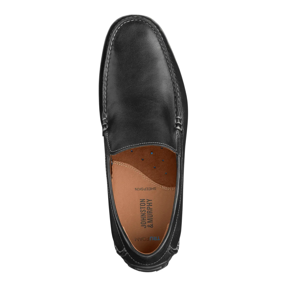 Johnston & Murphy Men's Cort Moc Venetian Black Full Grain Leather
