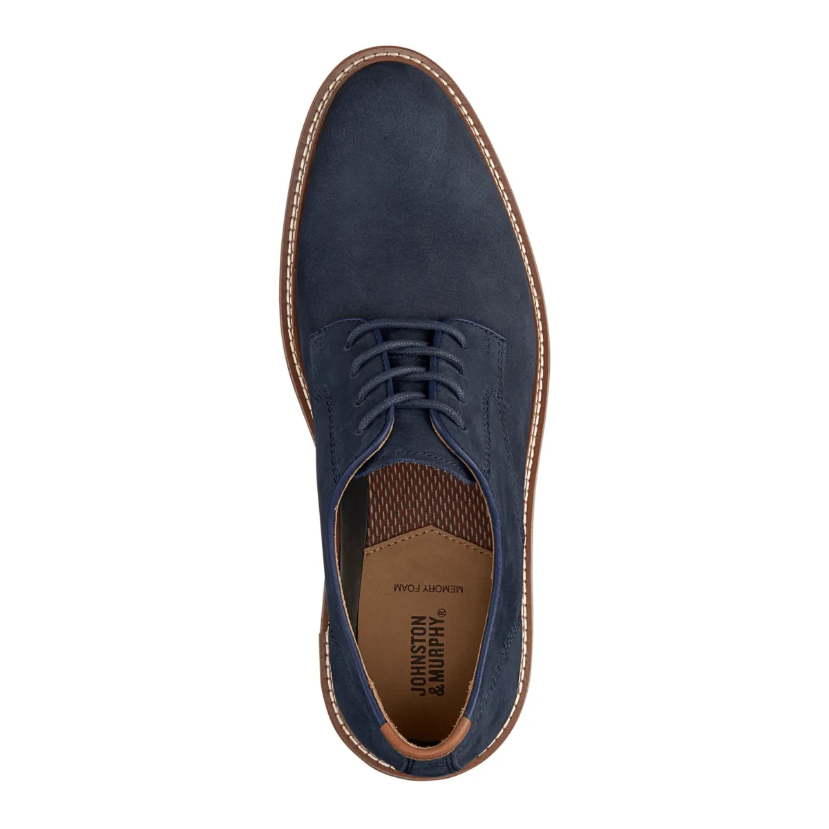 Johnston & Murphy Men's Upton Plain Toe Navy Nubuck