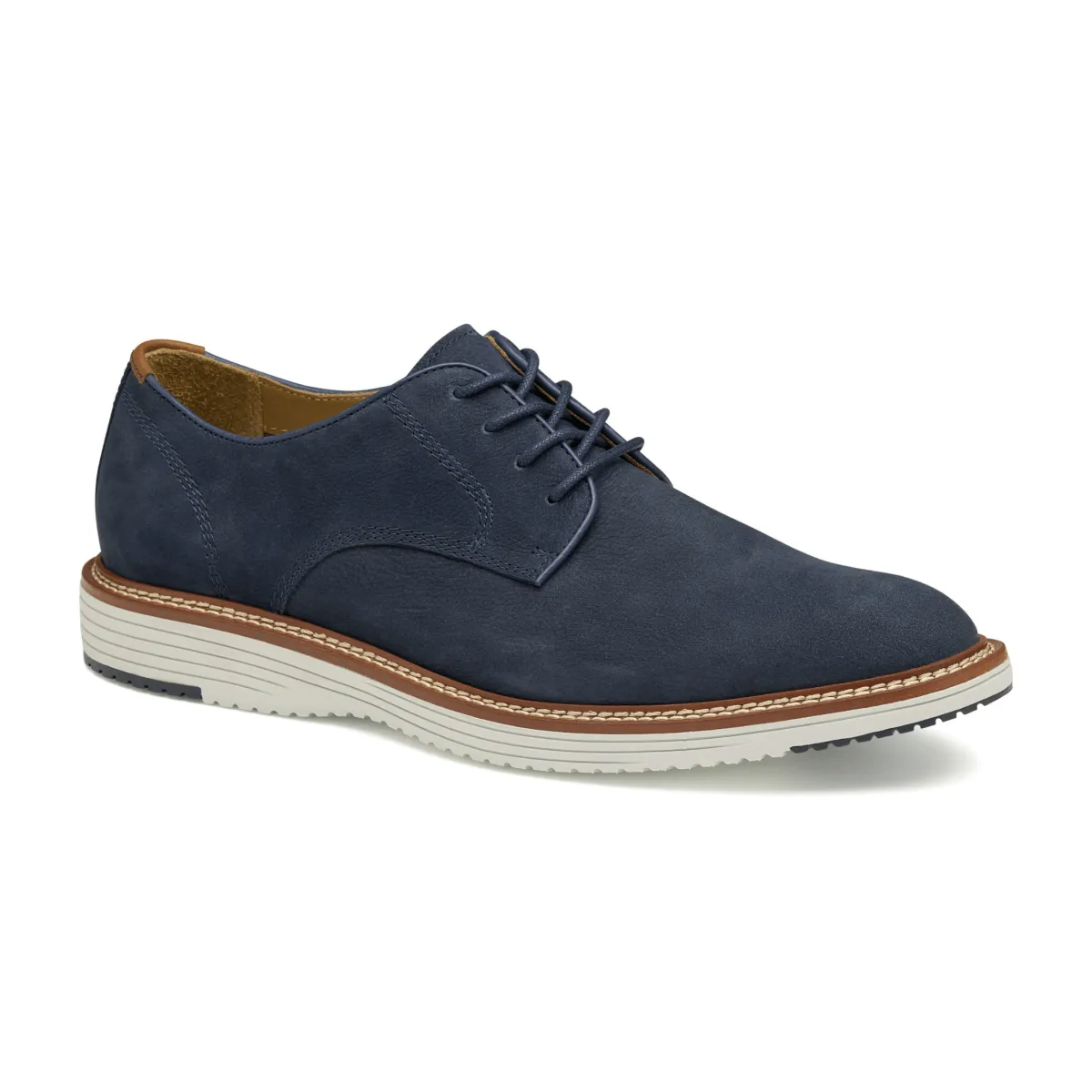 Johnston & Murphy Men's Upton Plain Toe Navy Nubuck