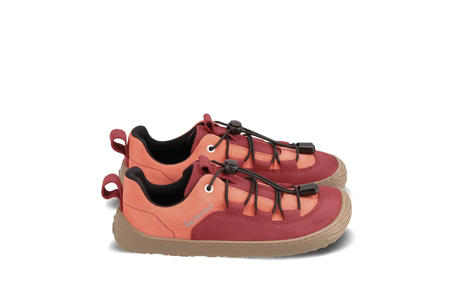 Kids barefoot sneakers Be Lenka Xplorer - Dark Red & Coral Shoes_Be Lenka_Footwear