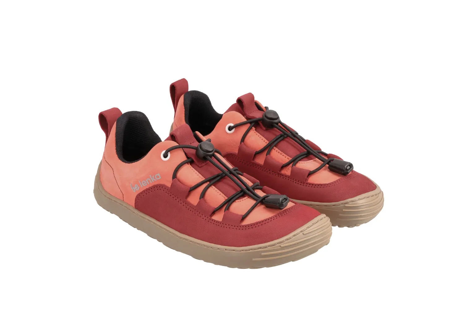 Kids barefoot sneakers Be Lenka Xplorer - Dark Red & Coral Shoes_Be Lenka_Footwear