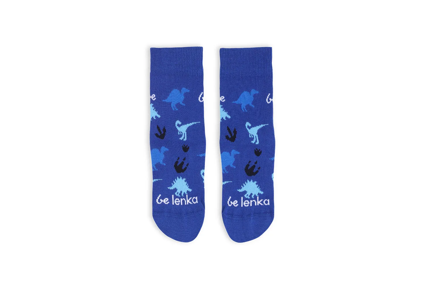 Kids barefoot Socks Be Lenka Kids - Crew - Dino - Royal Blue Shoes_Be Lenka_Footwear