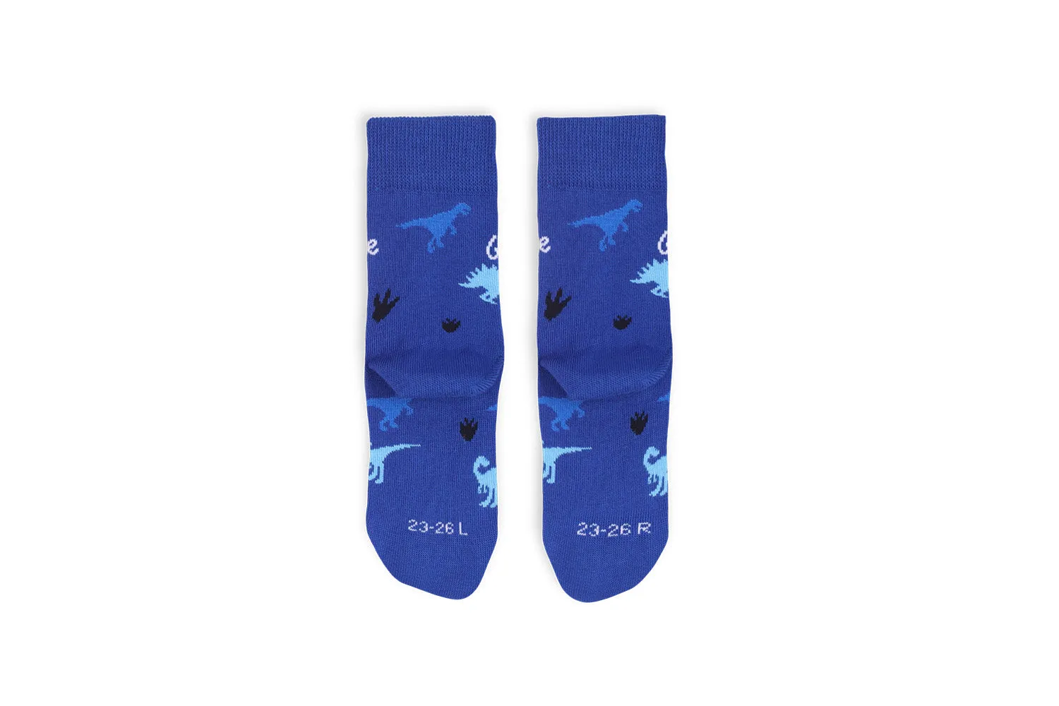 Kids barefoot Socks Be Lenka Kids - Crew - Dino - Royal Blue Shoes_Be Lenka_Footwear