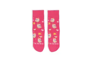 Kids barefoot Socks Be Lenka Kids - Crew - Unicorn - BubleGum Pink Shoes_Be Lenka_Footwear