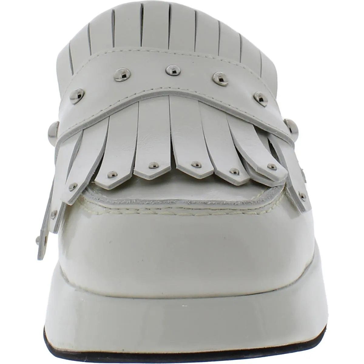 Kiltie Stud Mule Womens Leather Casual Mules