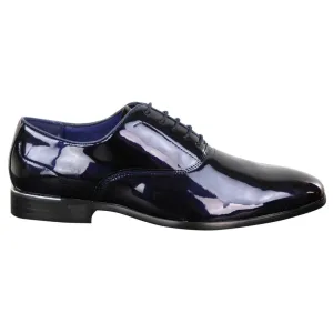 Laced Patent Faux Leather Smart Shoes