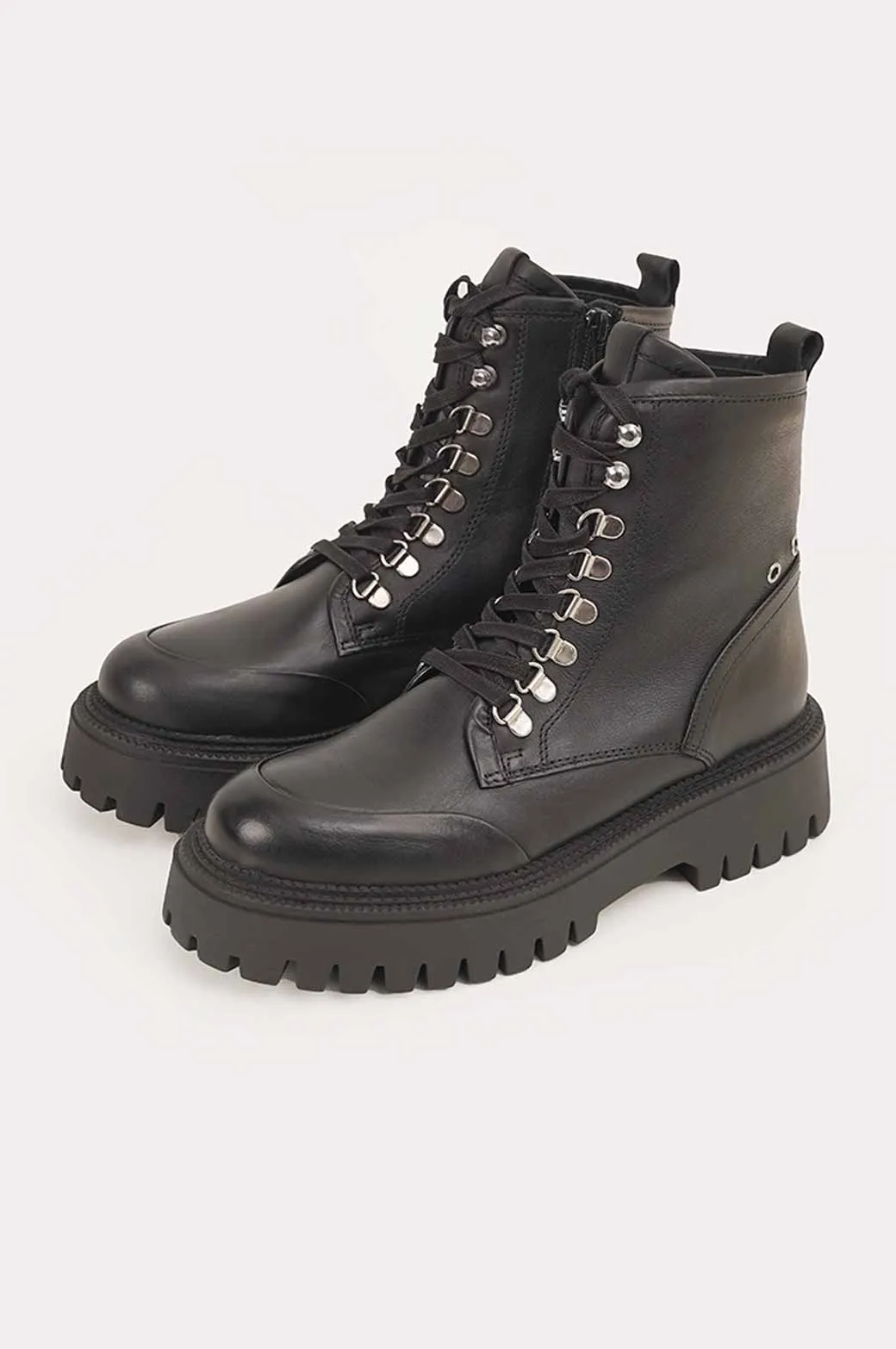LEATHER COMBAT BOOTS