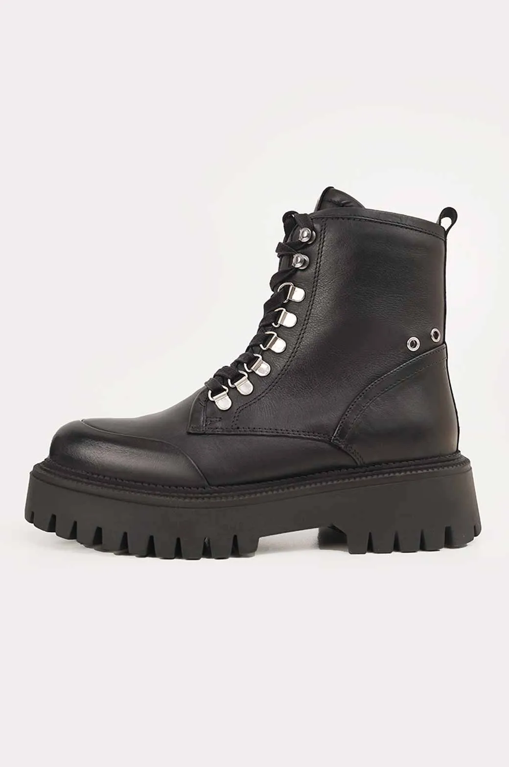 LEATHER COMBAT BOOTS