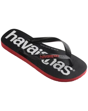 Logomania 2 Flip Flops in Ruby Red