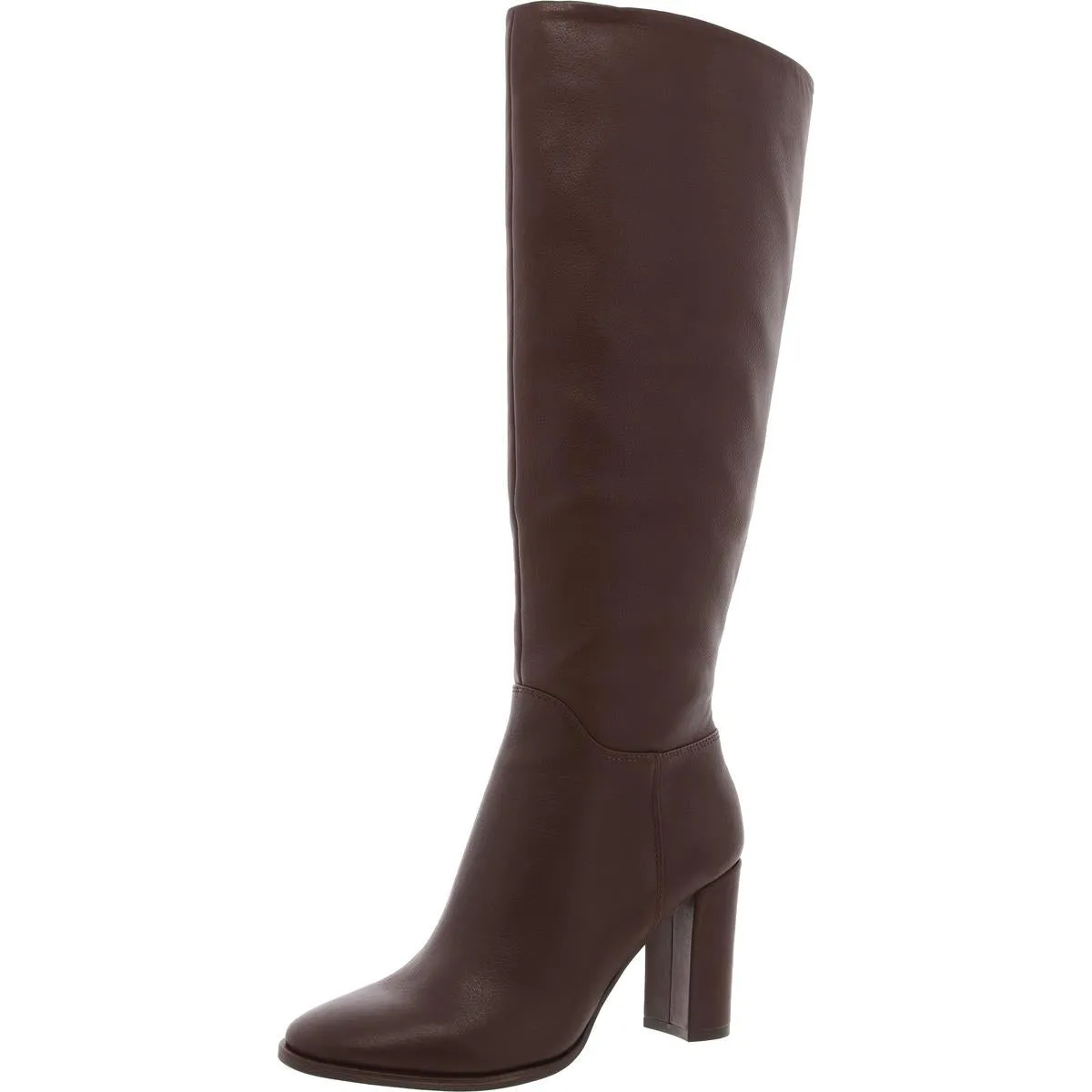 LOWELL Womens Leather Zipper Knee-High Boots