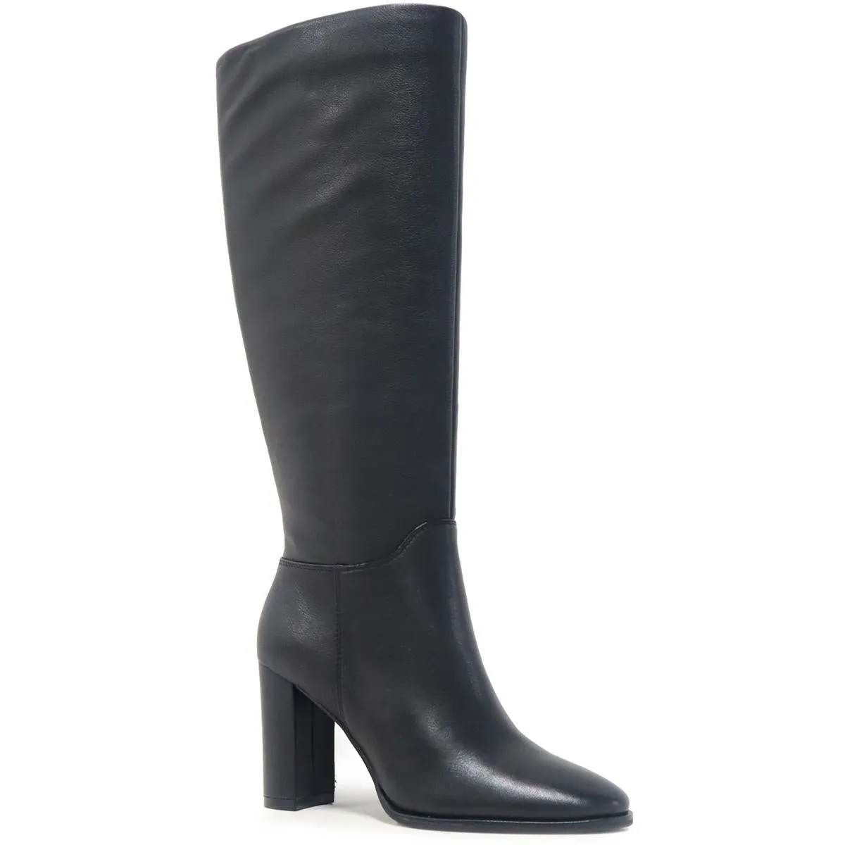 LOWELL Womens Leather Zipper Knee-High Boots