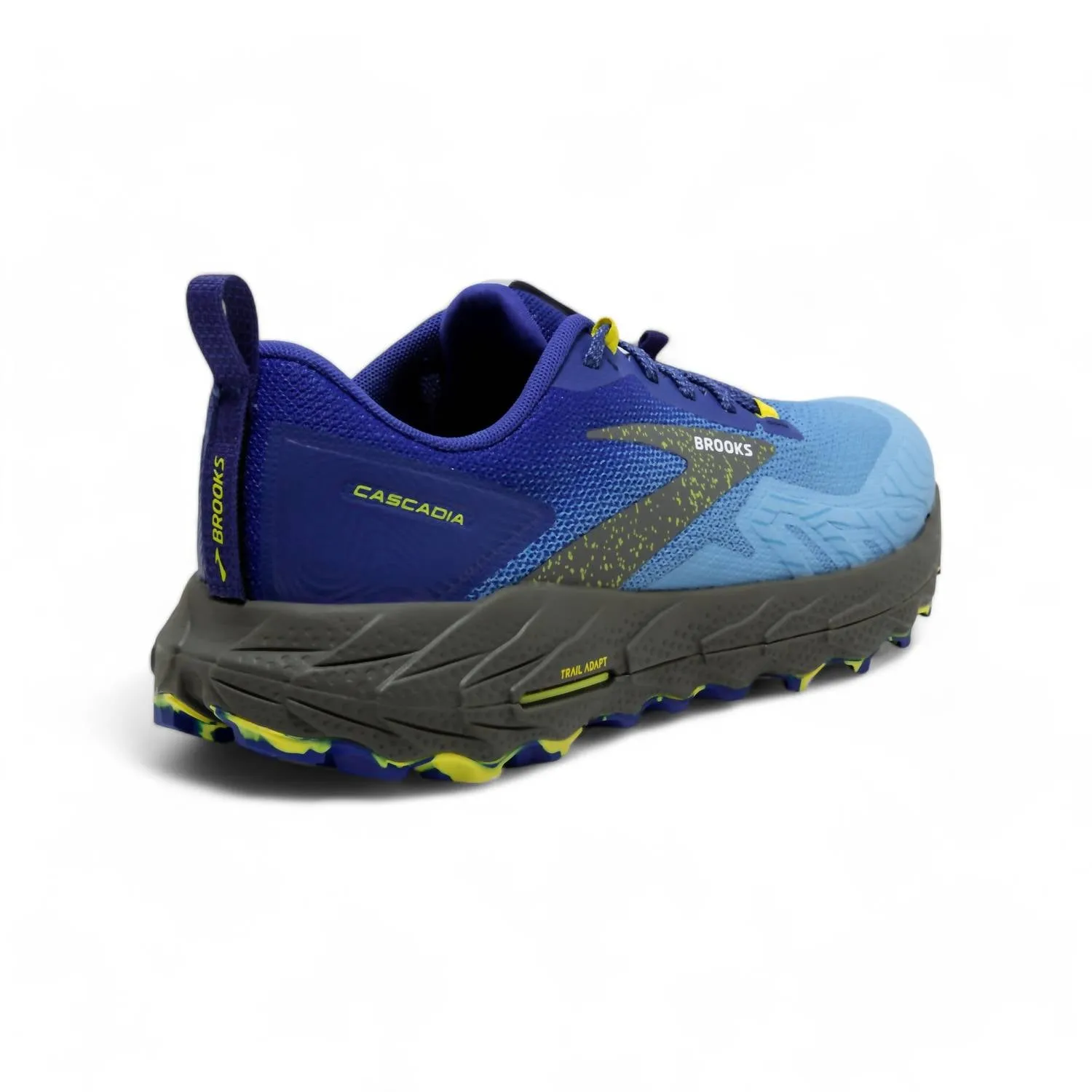 Mens Cascadia 17 Trail Running Shoes In Blue /surf The Web/sulpher