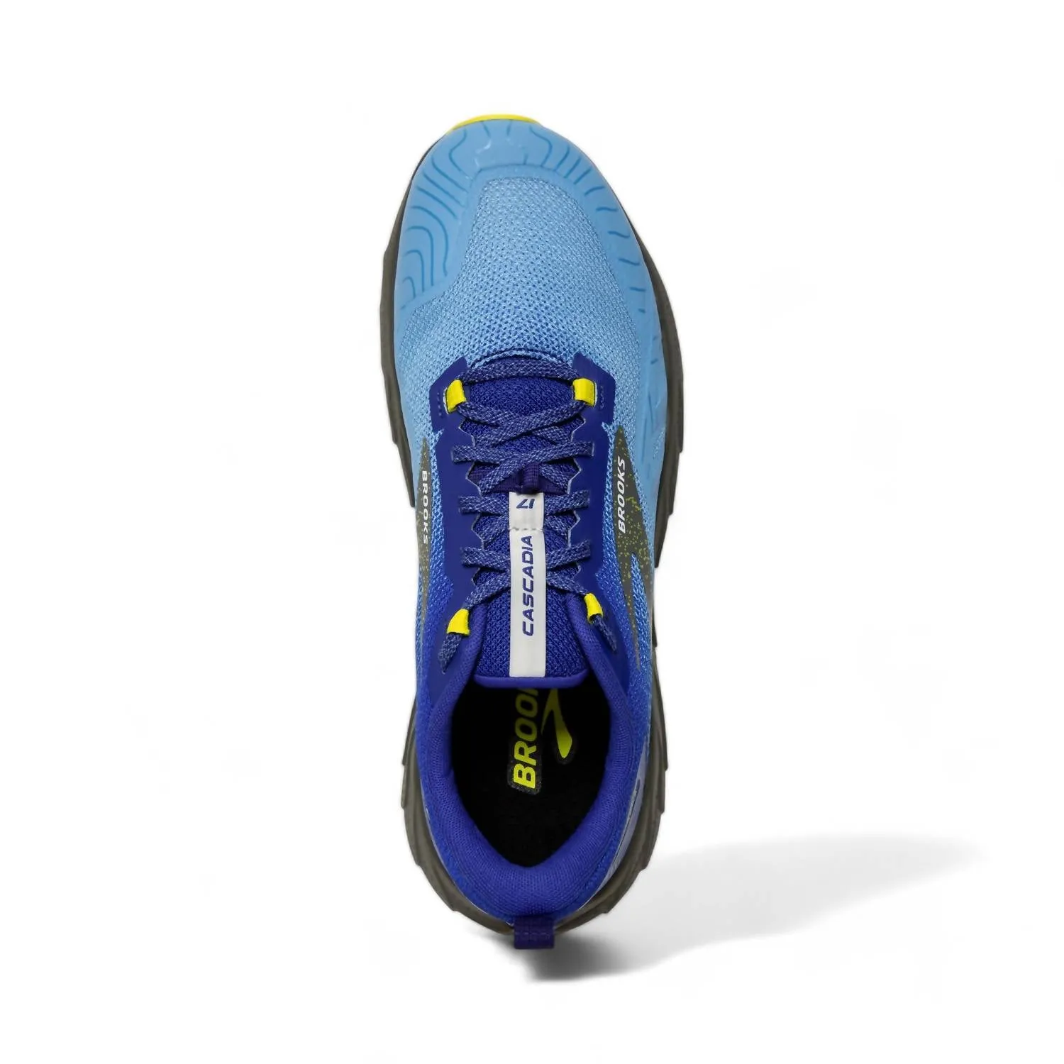 Mens Cascadia 17 Trail Running Shoes In Blue /surf The Web/sulpher
