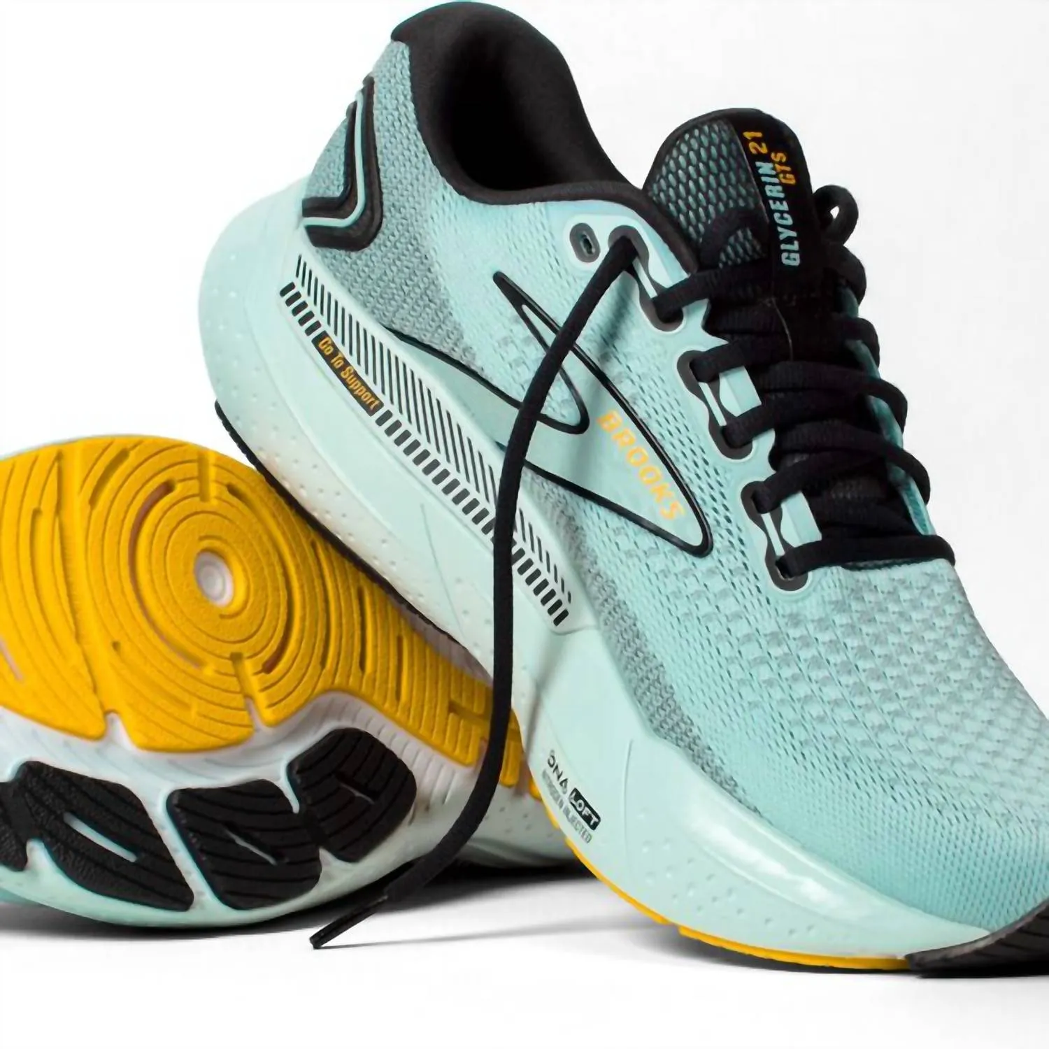 Men's Glycerin Gts 21 Shoes In Cloud/black/gold