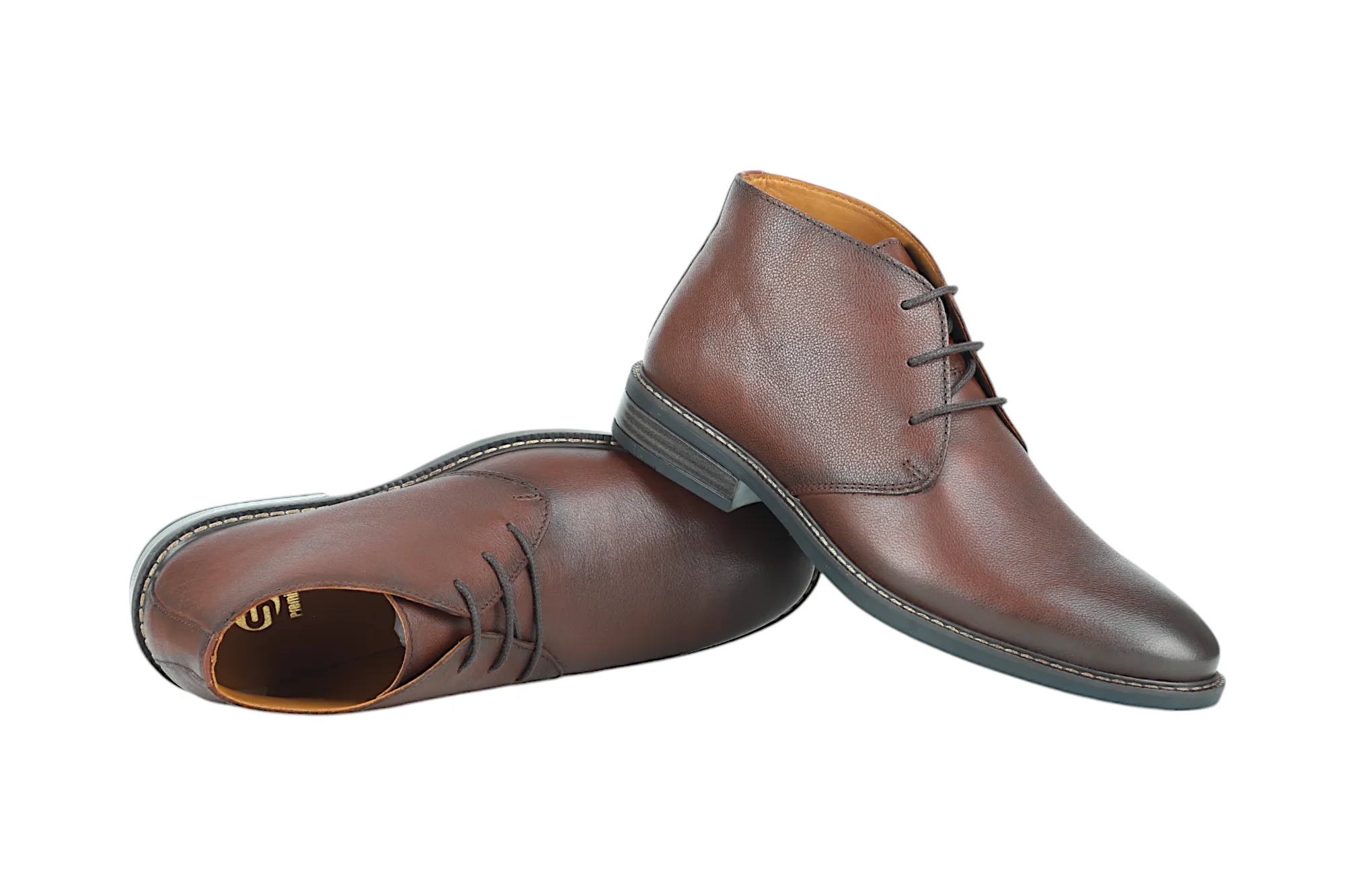 Mens Premium Leather Casual Boot Shoe 91531