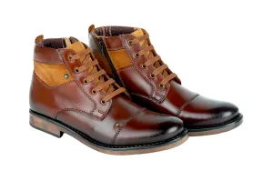 Mens Premium Leather Casual Boot Shoe 91535