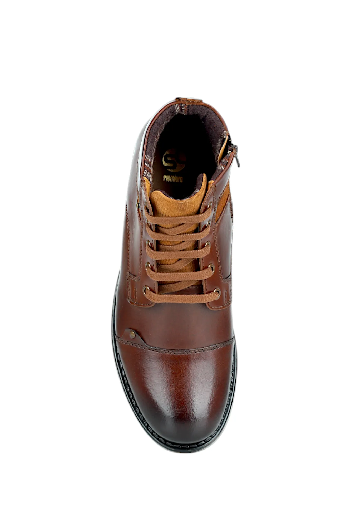 Mens Premium Leather Casual Boot Shoe 91535