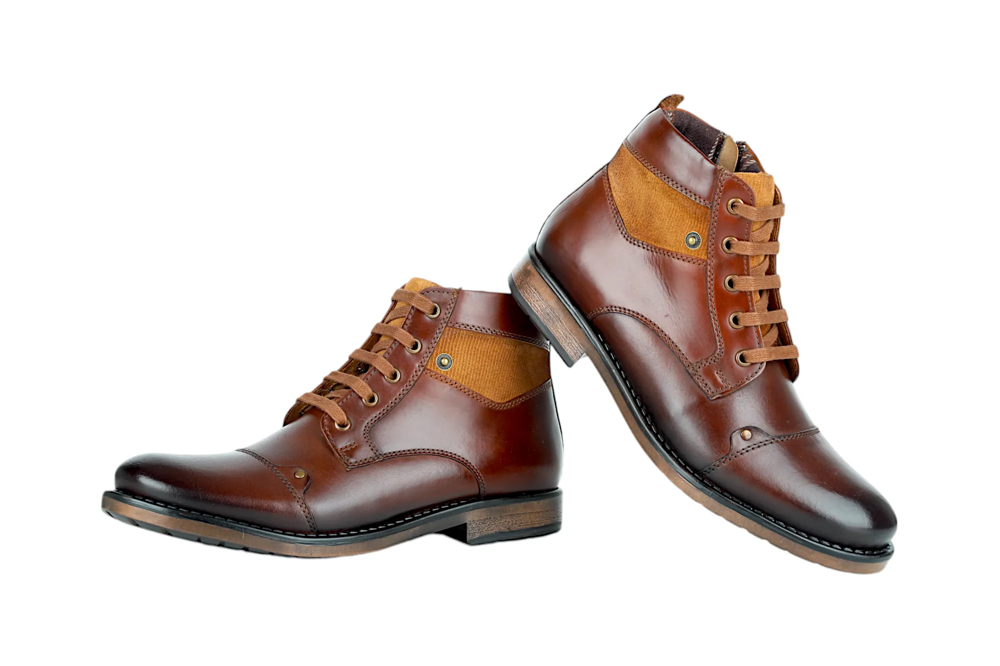Mens Premium Leather Casual Boot Shoe 91535