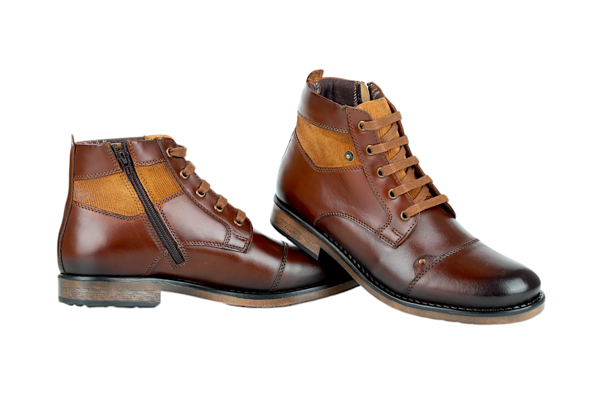 Mens Premium Leather Casual Boot Shoe 91535