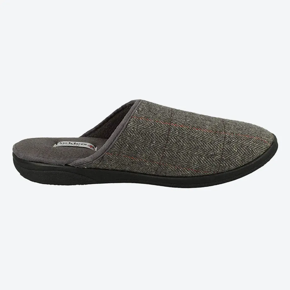 Mens Wide Fit Padders Stag Mule Slippers
