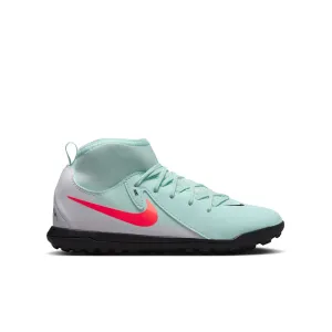 Nike Junior Phantom Luna II Club TF Turf Soccer Shoes- Mint/Atomic Red Off Noir