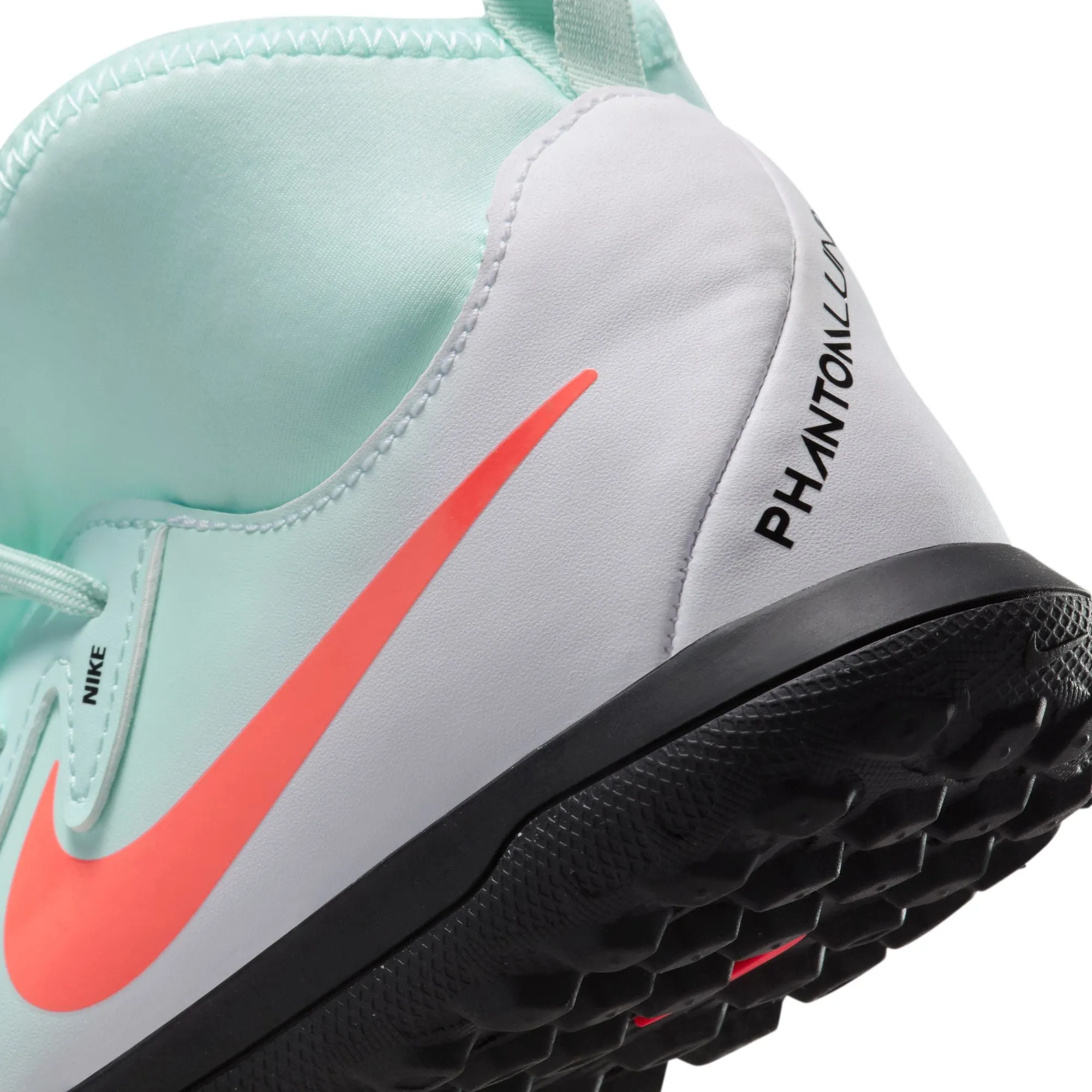 Nike Junior Phantom Luna II Club TF Turf Soccer Shoes- Mint/Atomic Red Off Noir