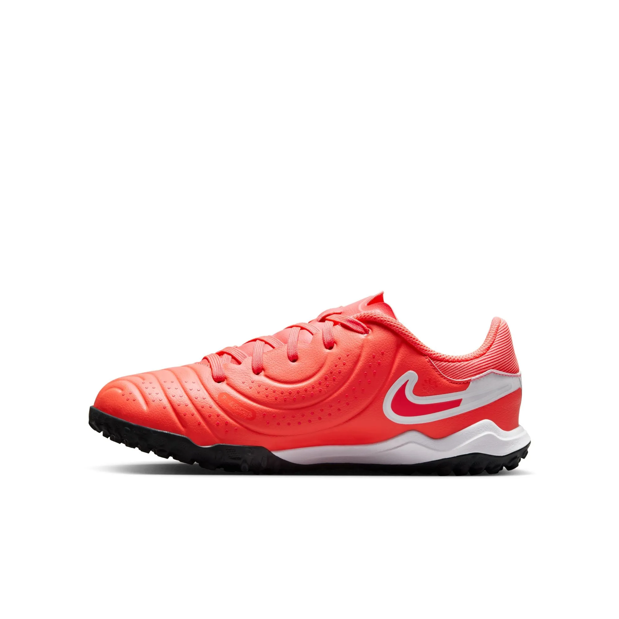 Nike Junior Tiempo Legend 10 Academy TF Turf Soccer Shoes -Hot Lava/White