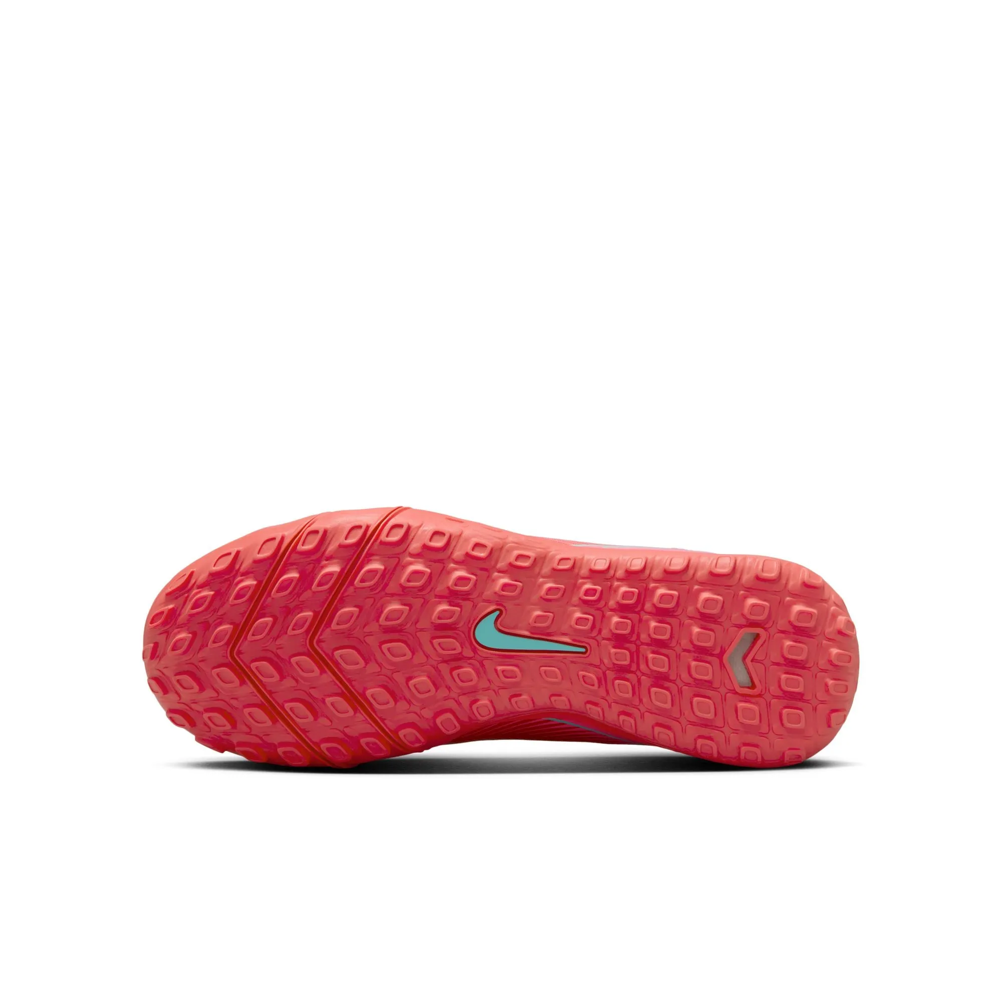 Nike Junior Vapor 16 Academy TF Turf Soccer Cleats - Ember Glow/Aurora Green