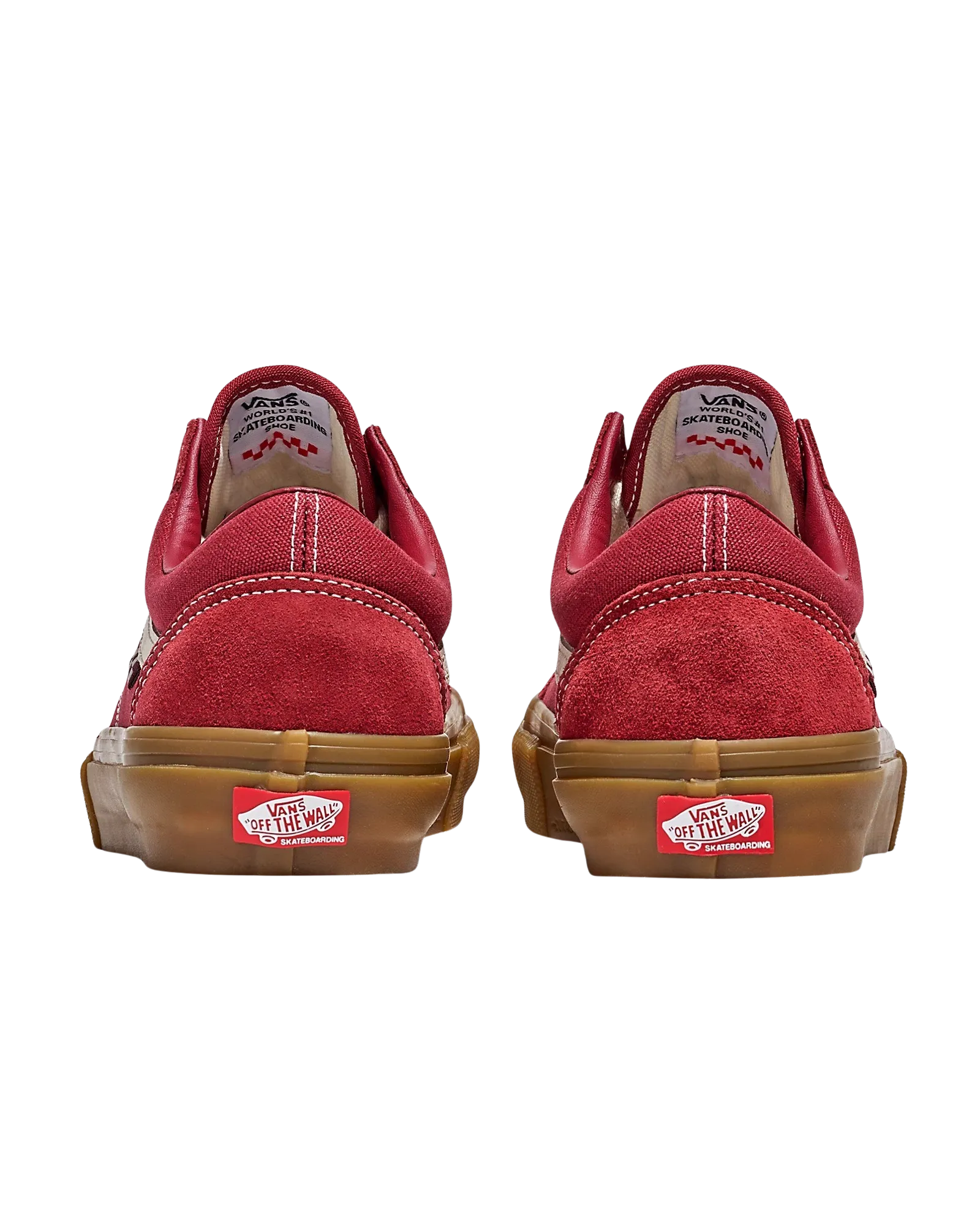 Old Skool Shoes in Red & Gum