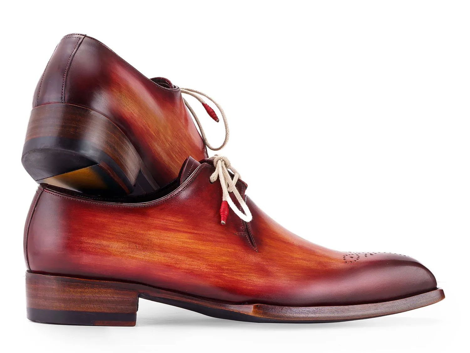 Paul Parkman Shoes Paul Parkman Men's Goodyear Welted Derby Shoes in Reddish Brown