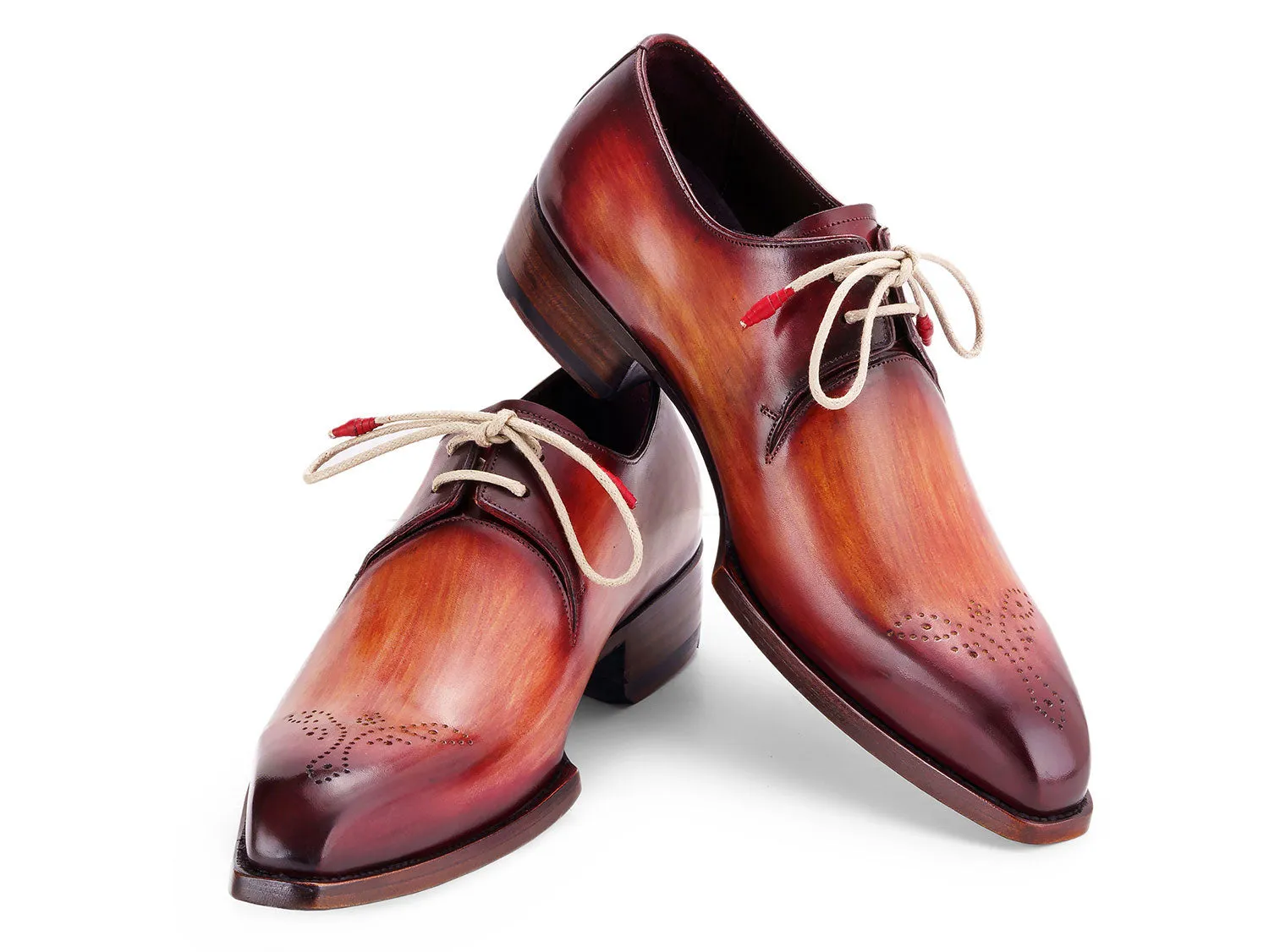 Paul Parkman Shoes Paul Parkman Men's Goodyear Welted Derby Shoes in Reddish Brown