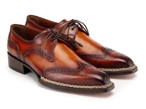 Paul Parkman Shoes Paul Parkman Norwegian Welted Wingtip Derby Shoes in Brown