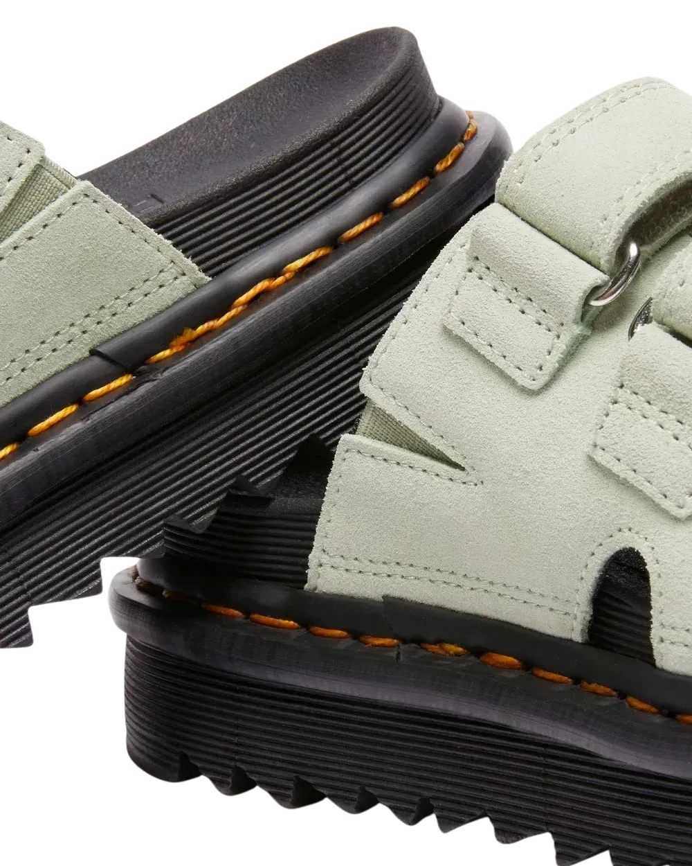 Raine Slide EH Suede Sandals in Sage Green