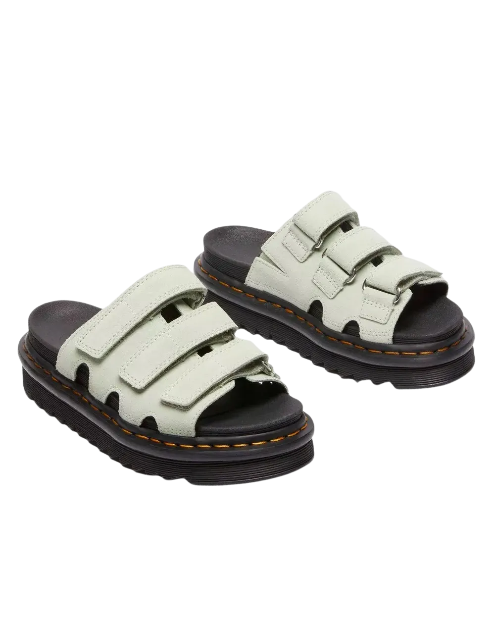 Raine Slide EH Suede Sandals in Sage Green