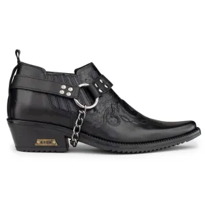 Real Leather Cowboy Cuban Heel Shoes