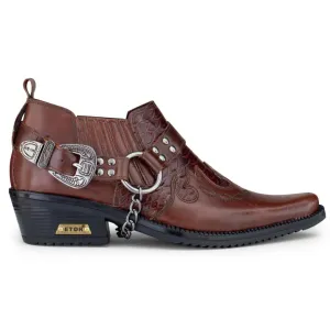 Real Leather Cowboy Cuban Heel Shoes