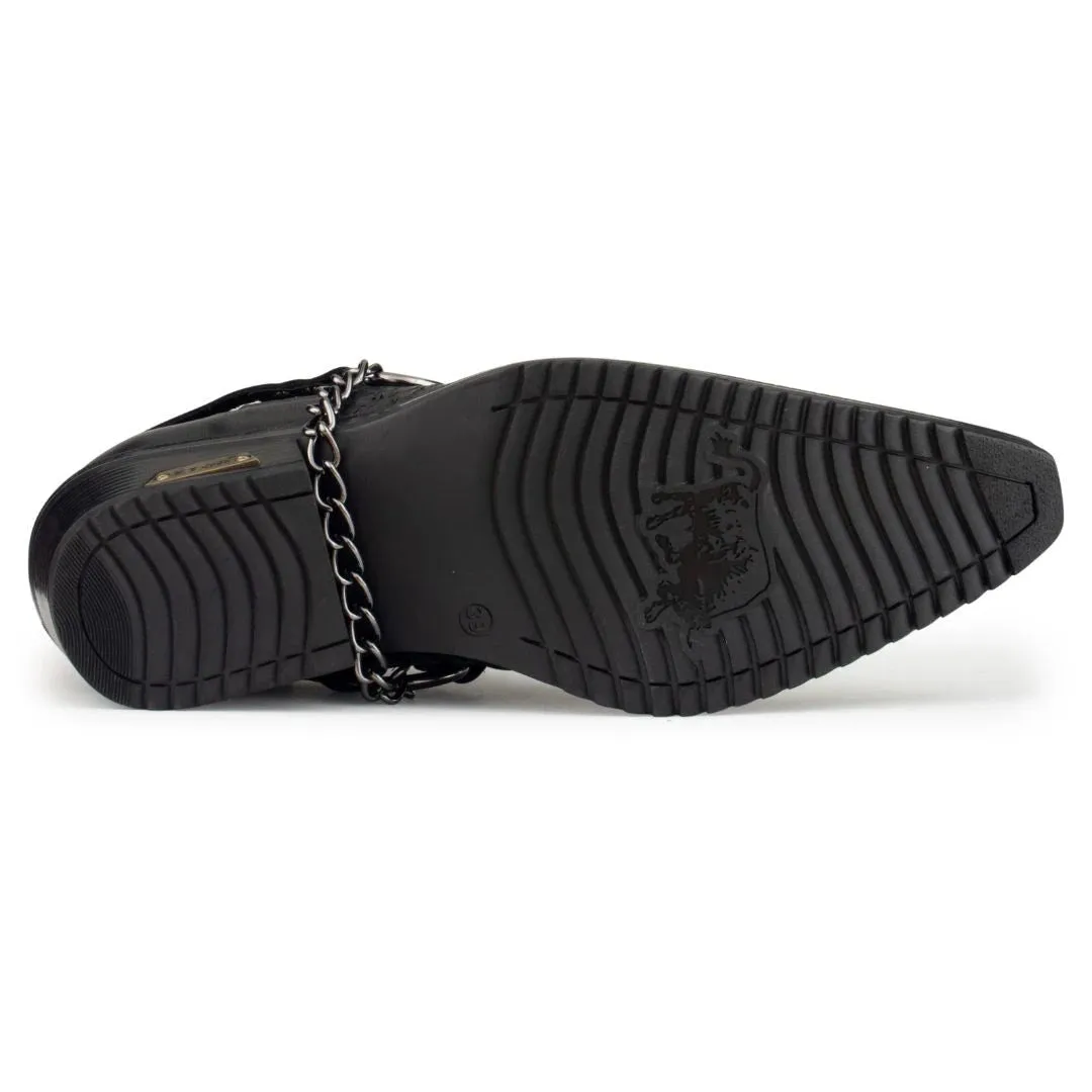 Real Leather Cowboy Cuban Heel Shoes