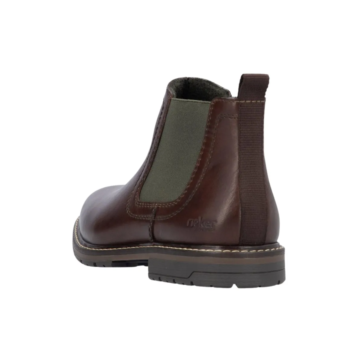Rieker Men's 13757-25 Chelsea Nougat Brown Leather