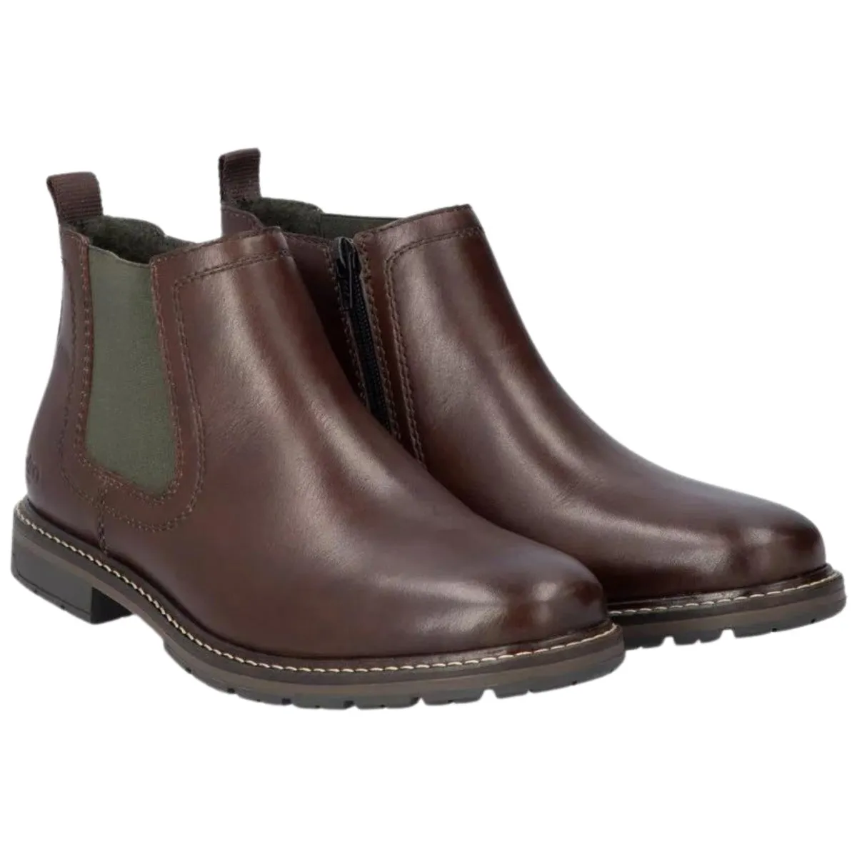 Rieker Men's 13757-25 Chelsea Nougat Brown Leather