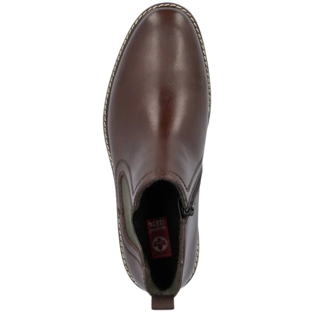 Rieker Men's 13757-25 Chelsea Nougat Brown Leather