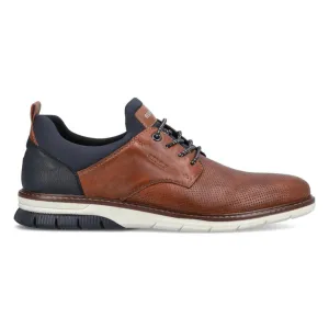 Rieker Men's 14450-22 Dustin Nut/Lake/Navy/Amaretto Leather