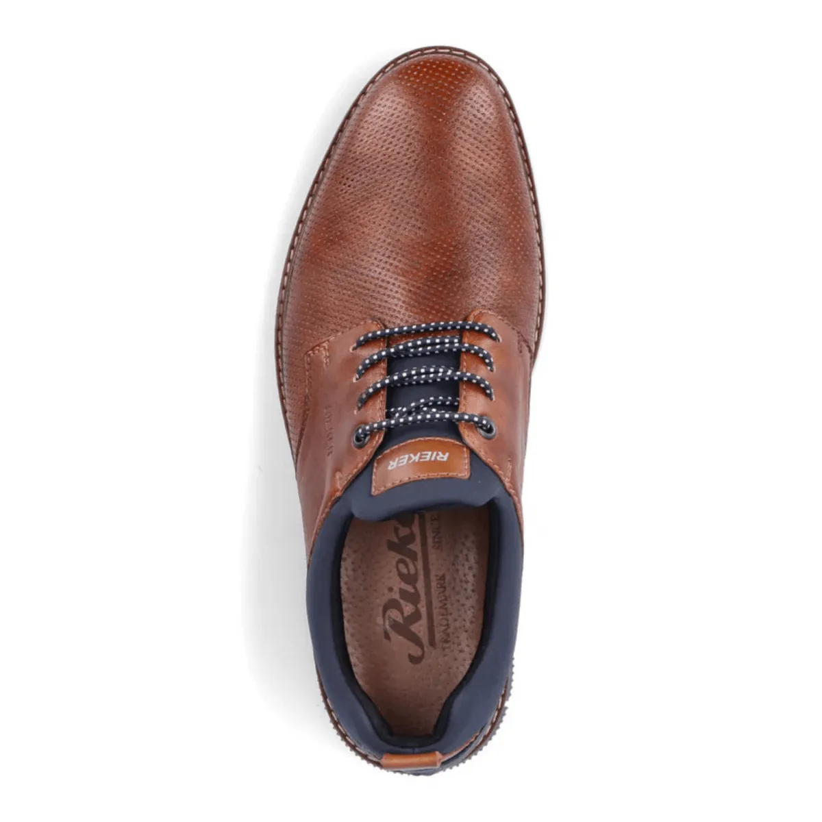 Rieker Men's 14450-22 Dustin Nut/Lake/Navy/Amaretto Leather