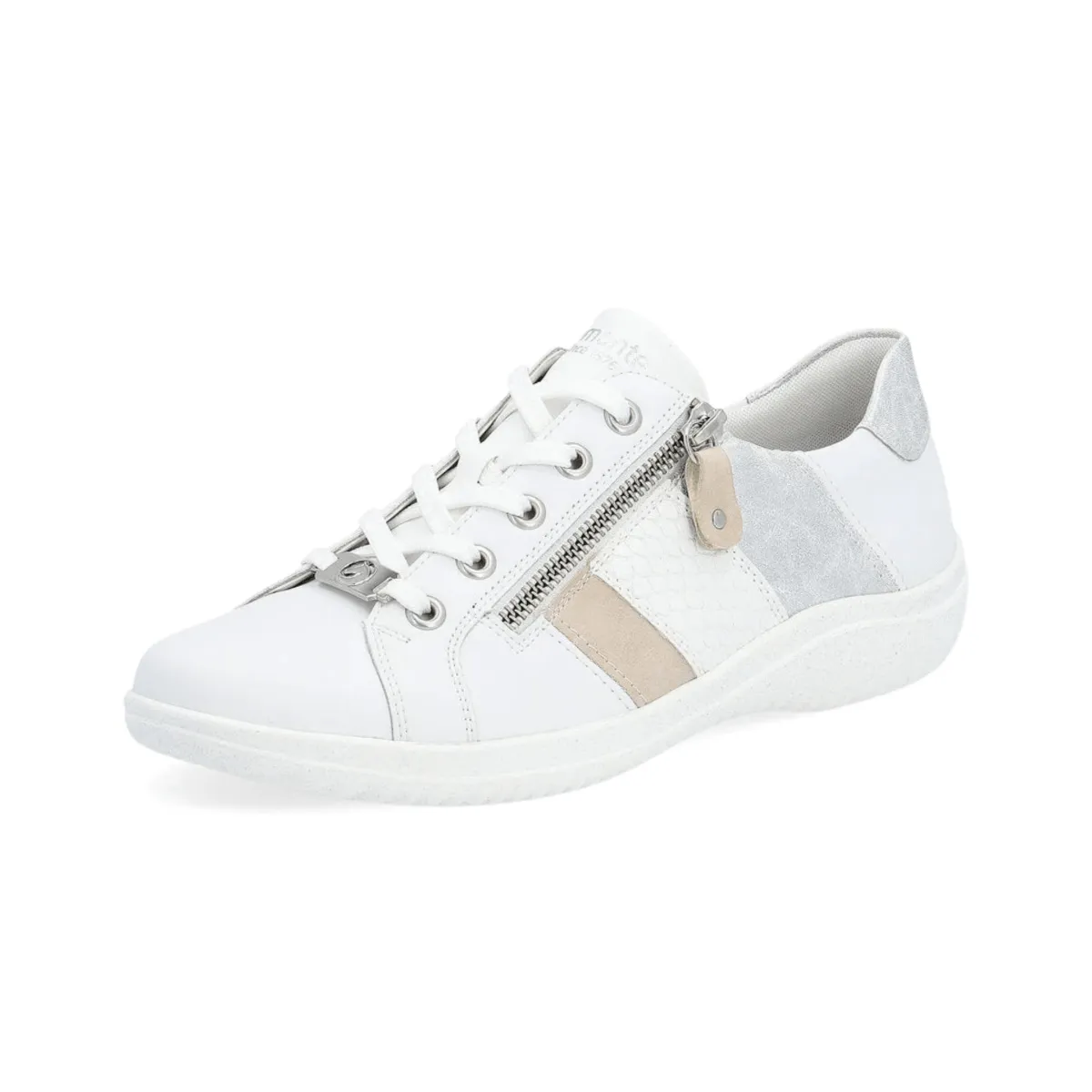 Rieker Woman's Louann D1E00-81 White/Rose/Ice