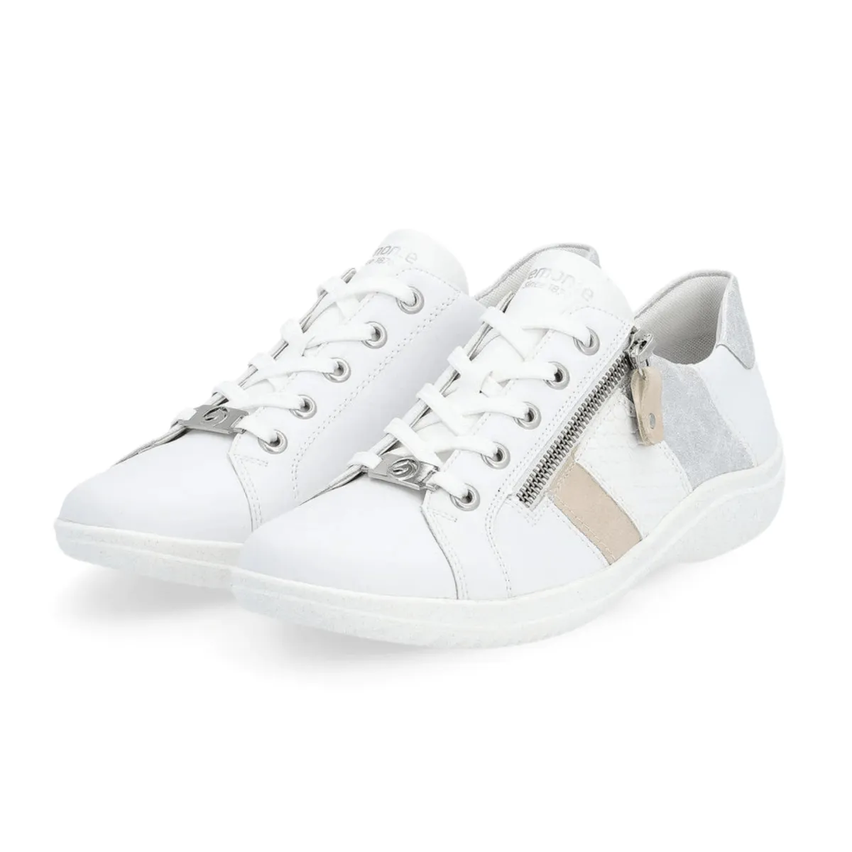 Rieker Woman's Louann D1E00-81 White/Rose/Ice